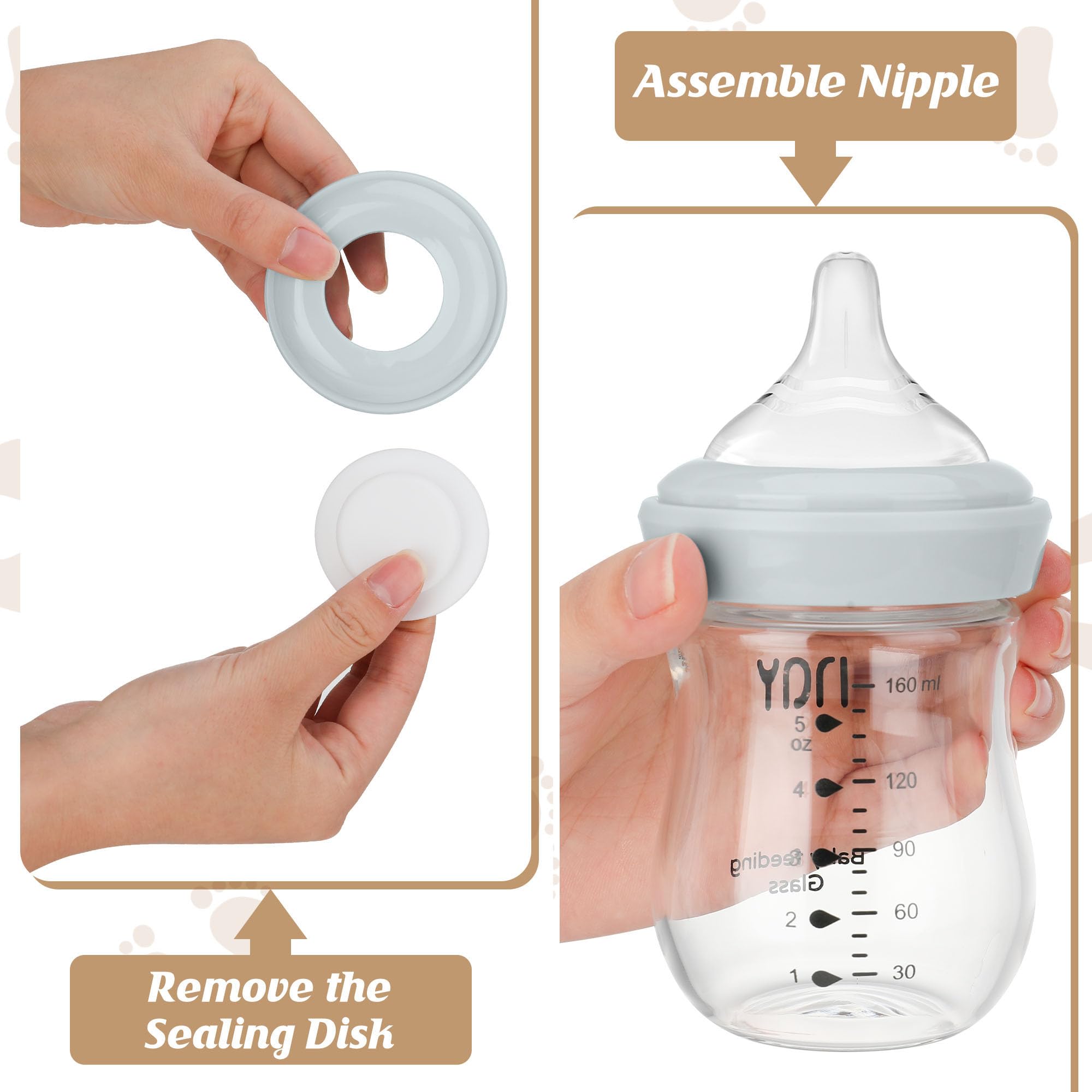 yanyoyo bottle with measurement scale helps track milk portions accurately