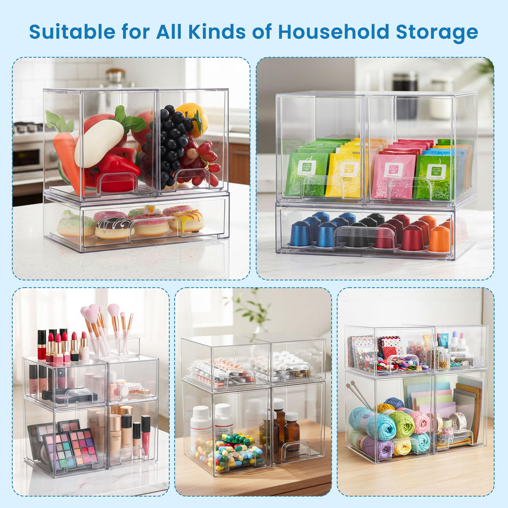 yanyoyo multi purpose storage on counter or cabinet keeps fruits cosmetics or medicines organized.