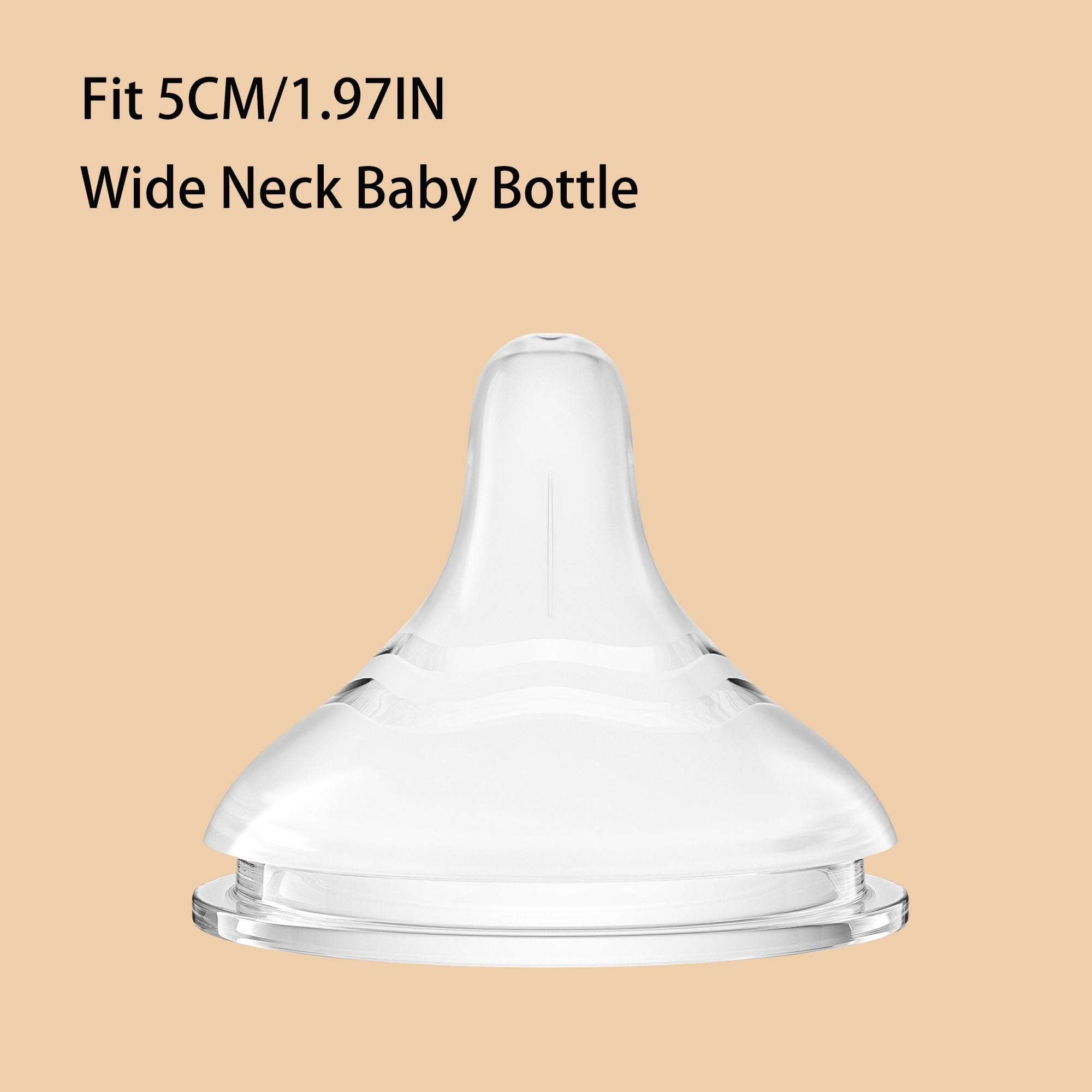 yanyoyo nipple fits 5 cm wide-neck bottles