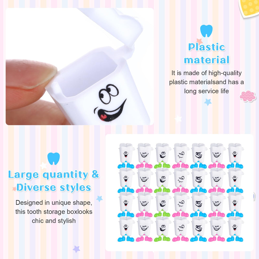 Yaomiao baby teeth storage container closeup shows sturdy plastic and smooth edges.