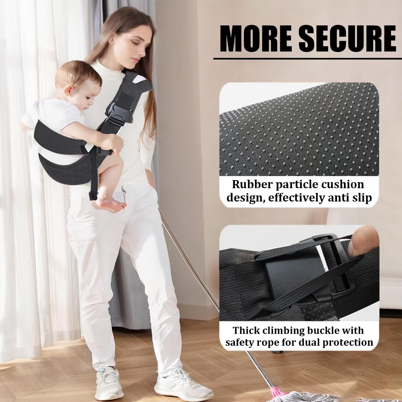 YAOYUQIAN Easy Wear Baby Sling easy-on-off for quick snuggle moments.