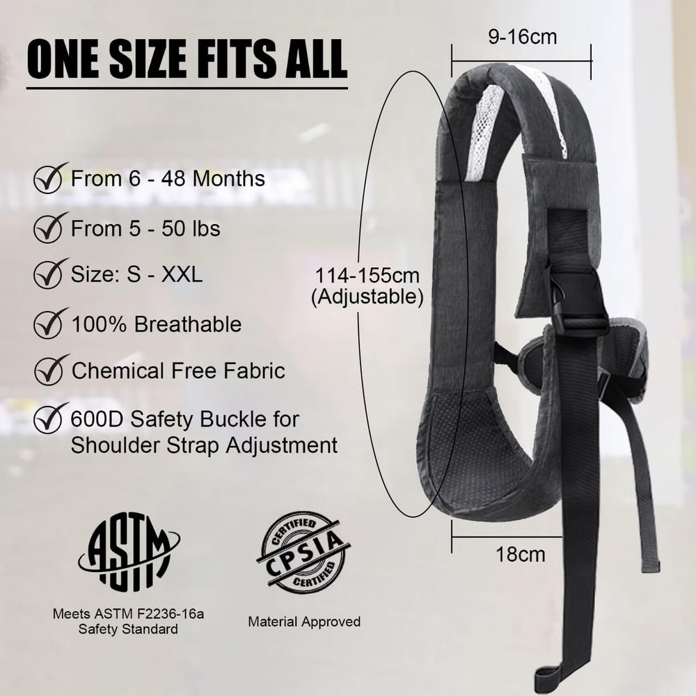 YAOYUQIAN Easy Wear Baby Sling ergonomic-seat highlights comfortable hip positioning.