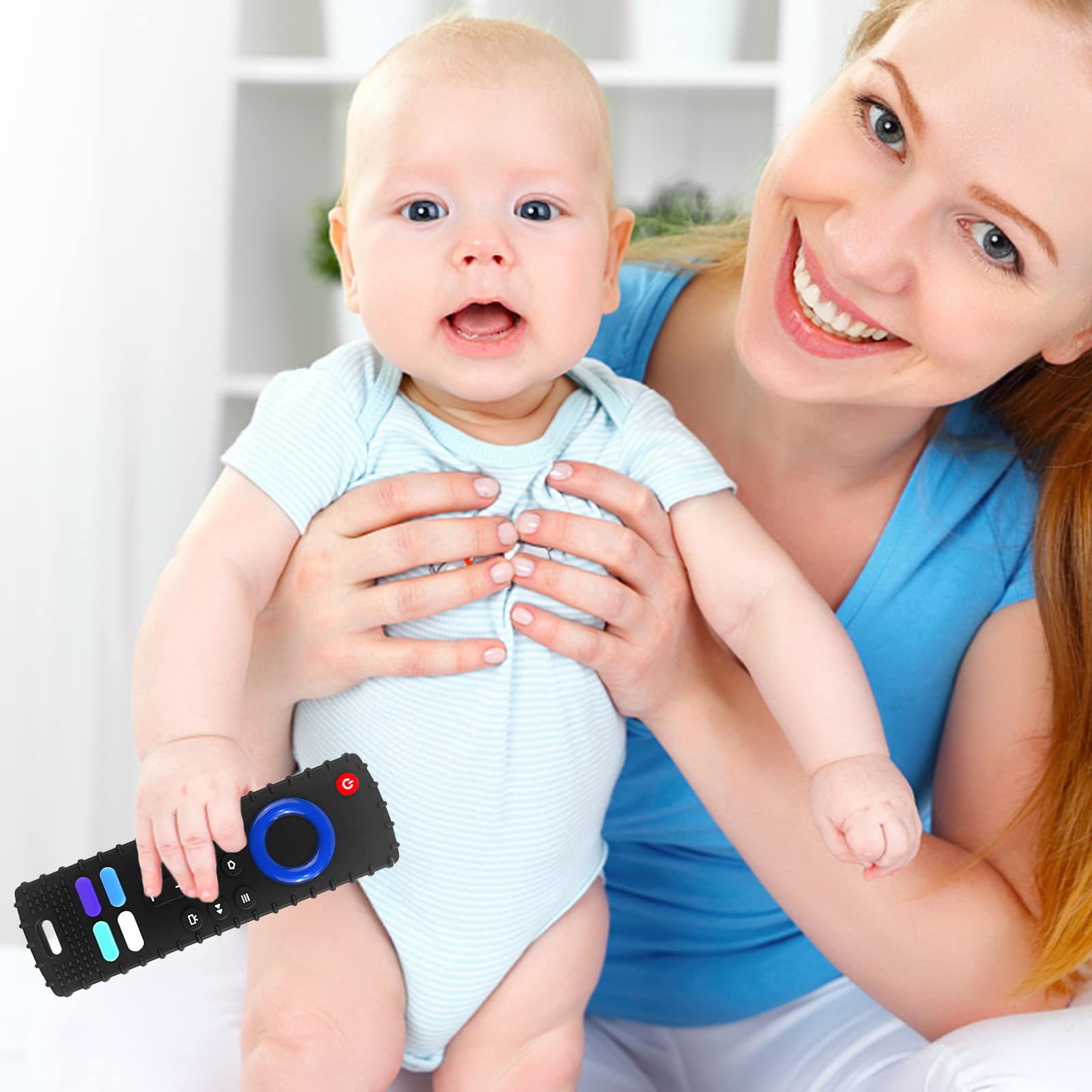 YAPPROMO silicone-teething-keys close-up highlights gum massage and texture variety.