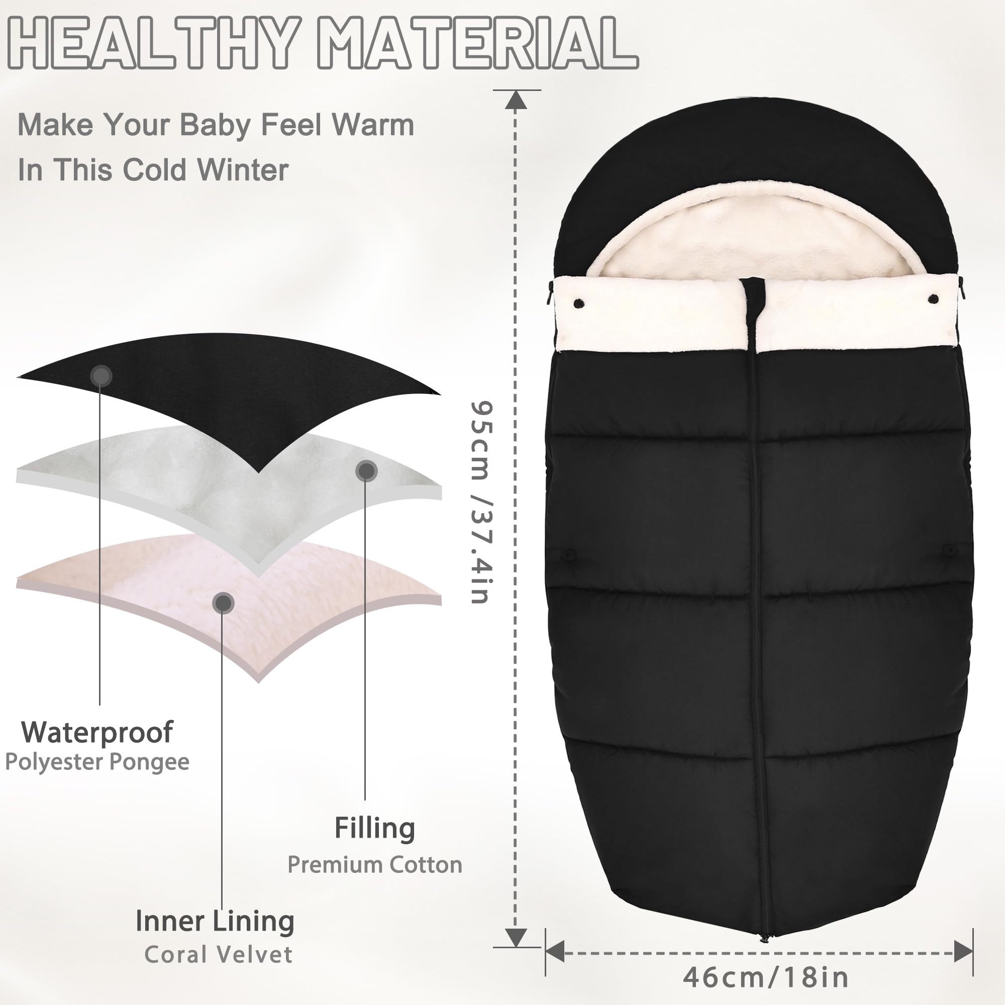 yarboofo Zip design allows quick temperature tweaks without removing baby