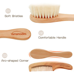 Yarra Modes soft bristle closeup reveals ultra-soft fibers for gentle grooming.