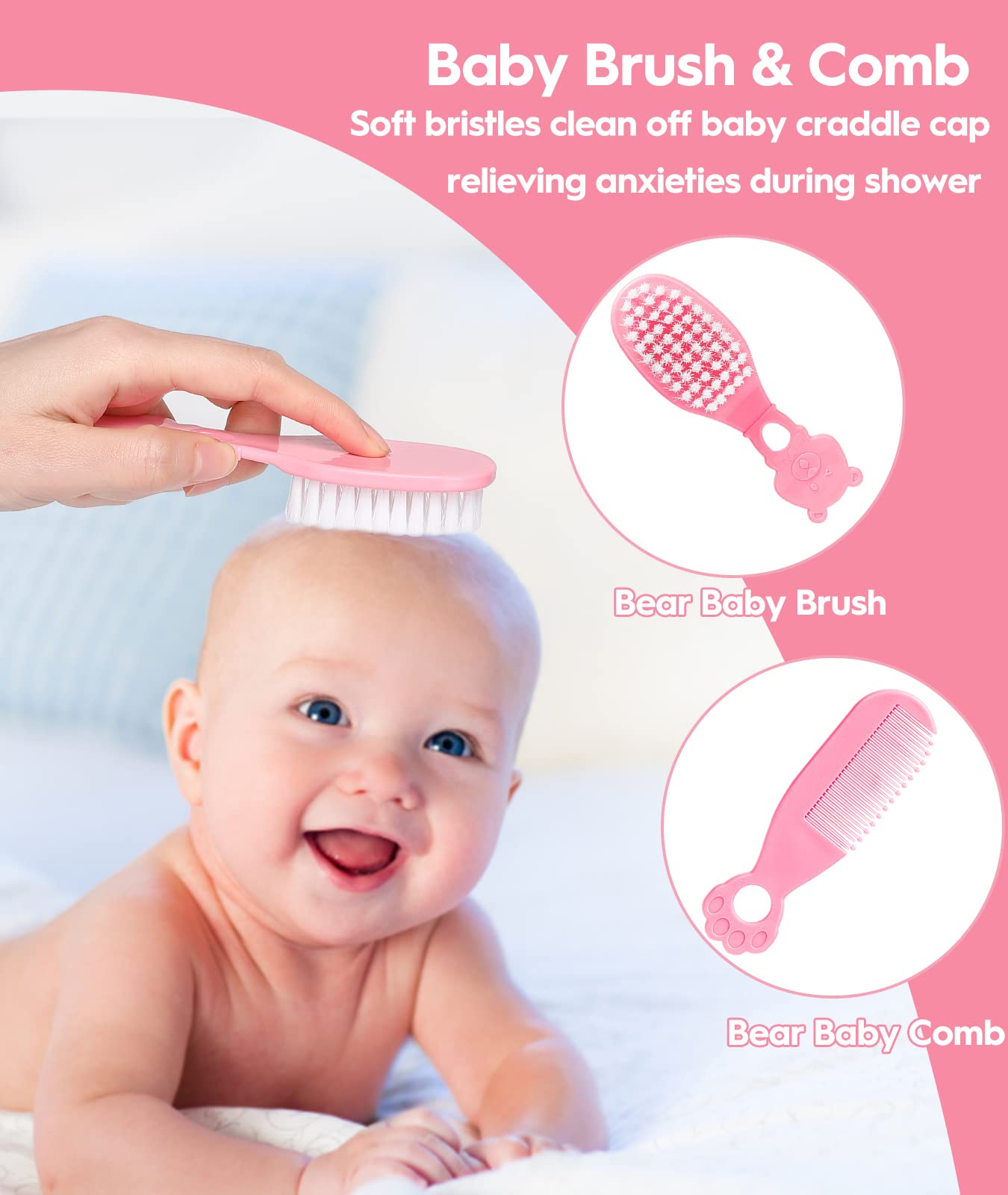 YASEW comb helps manage delicate newborn hair during bath time