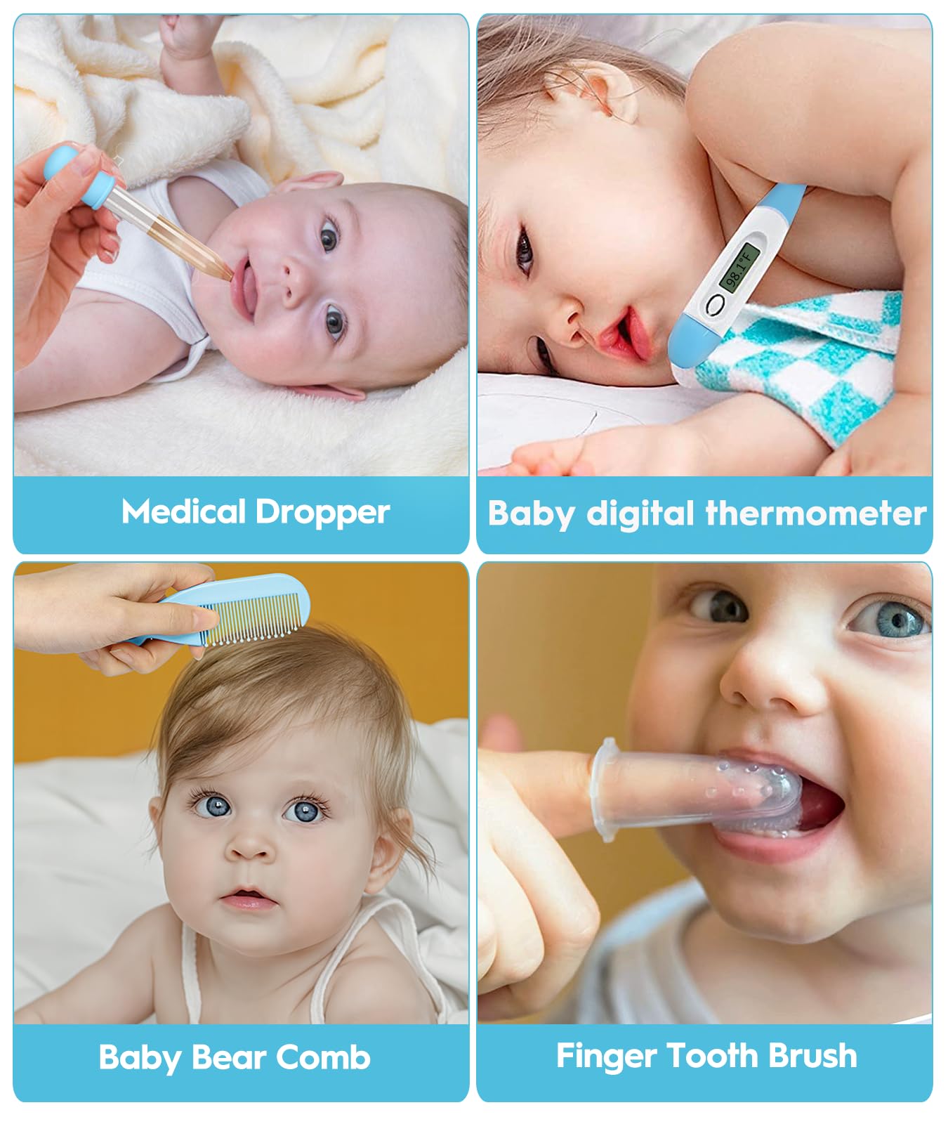 YASEW rounded safety scissors designed for newborns.