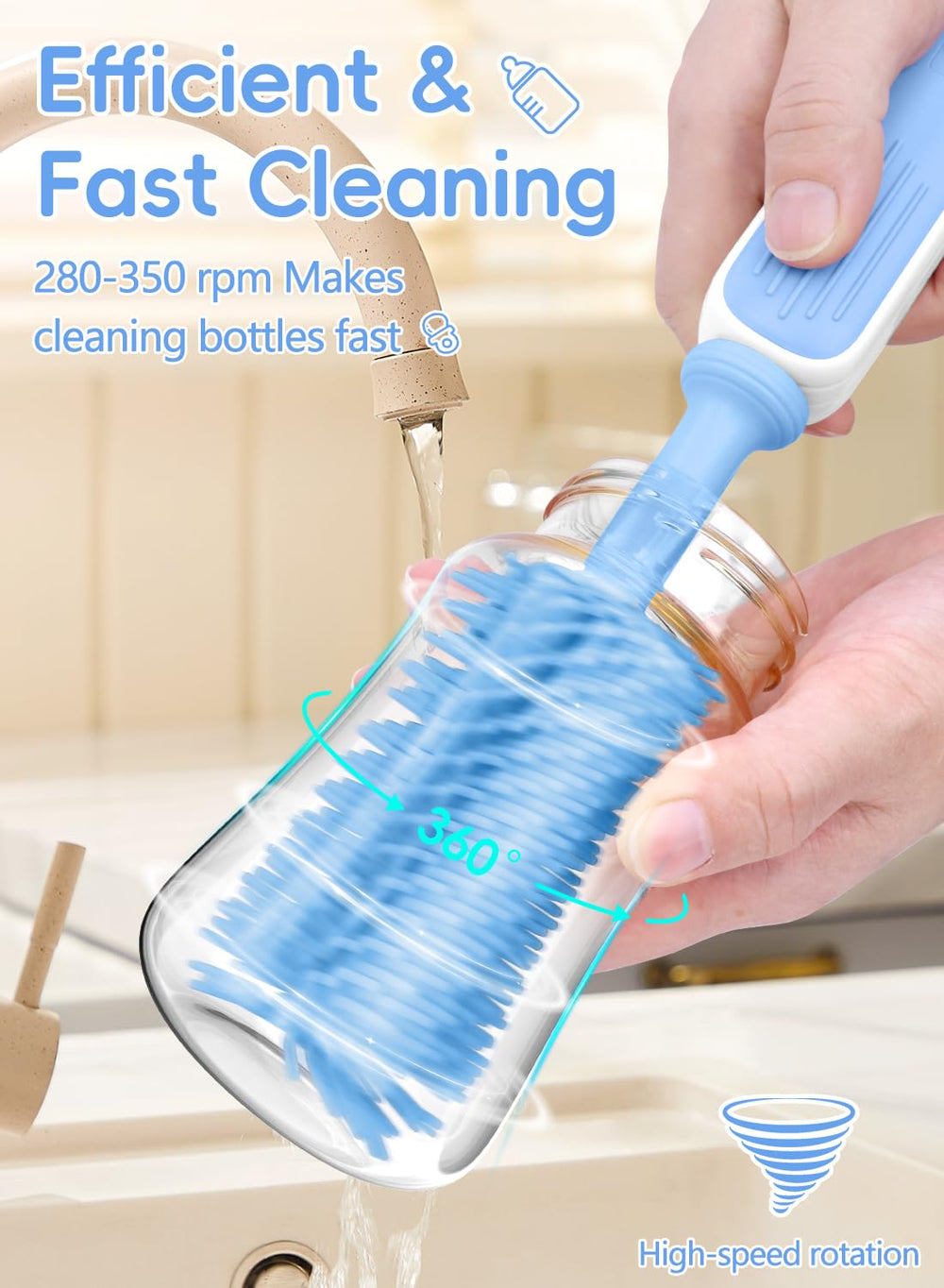 YASEW nipple brush included in the kit for quick nipple cleaning.