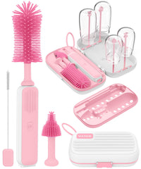 YASEW electric baby bottle brush cleaner with silicone head for deep cleaning bottles.