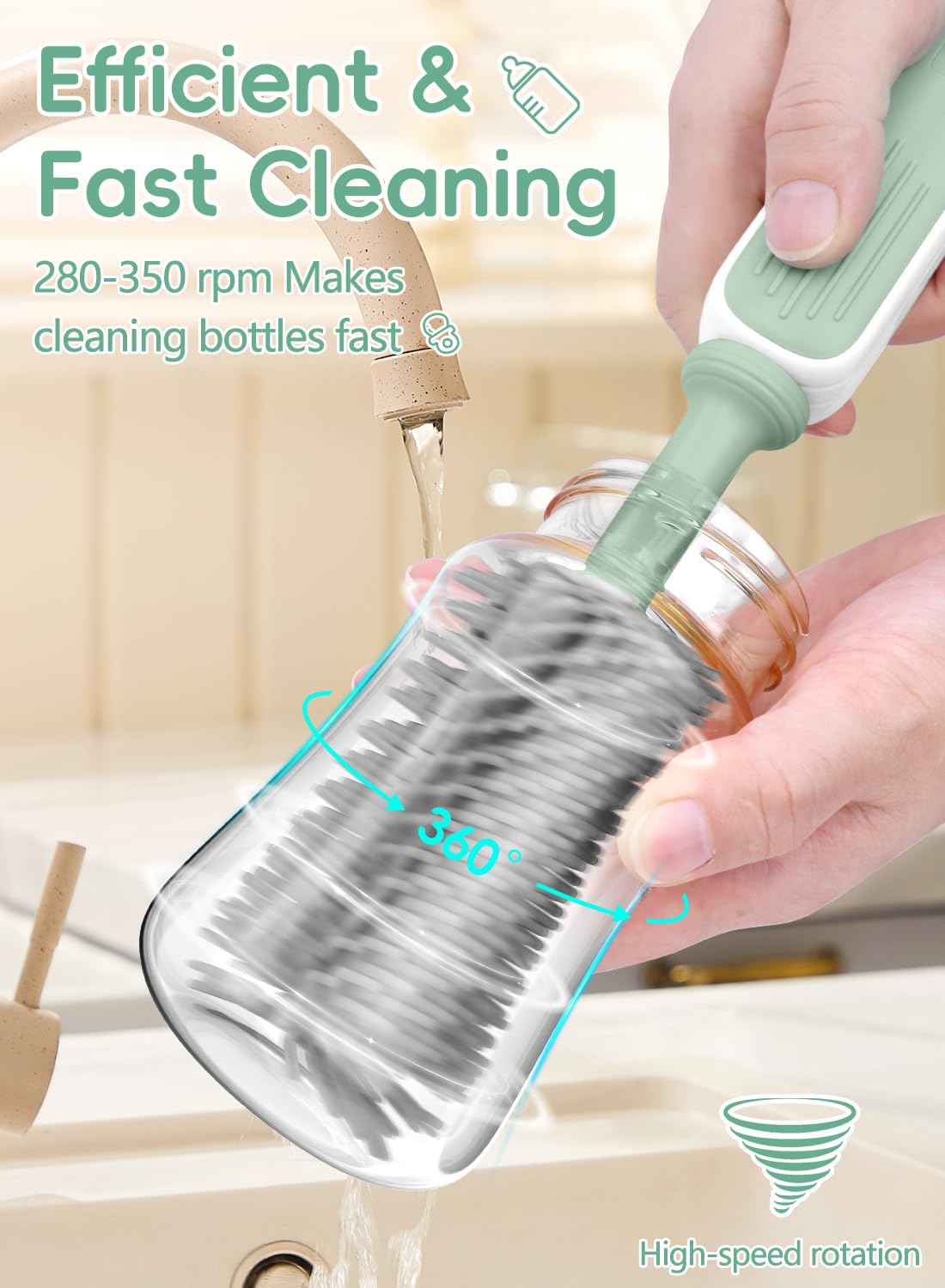 YASEW travel bottle cleaner with drain rack fits compact packing for trips.