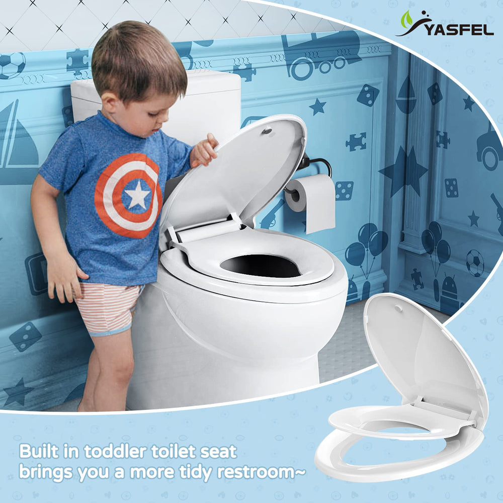 YASFEL built-in child seat magnet eases toddler potty use.