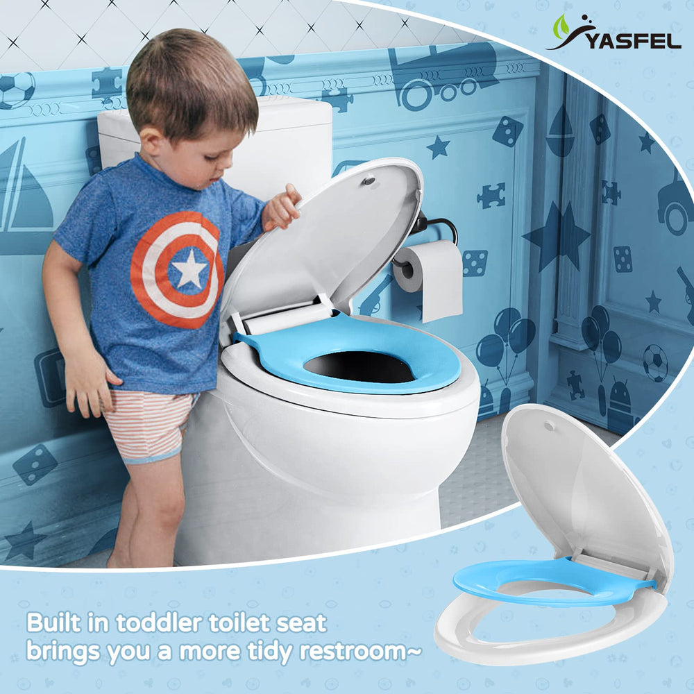 YASFEL built-in child seat magnet supports easy pull-down for independent potty use.