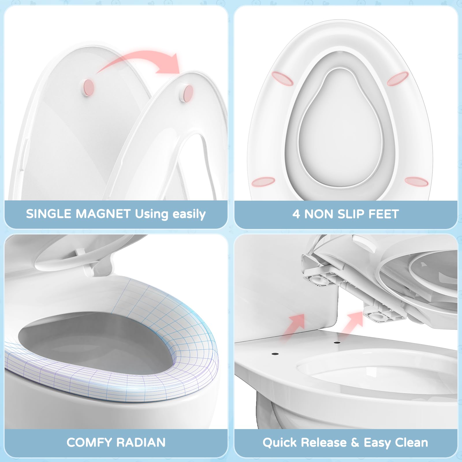 YASFEL ergonomic design improves seating comfort for adults and kids.