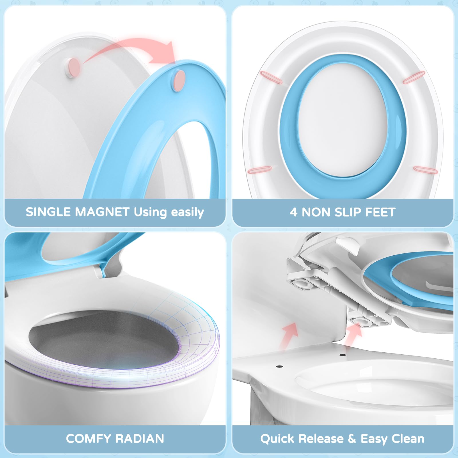 YASFEL ergonomic round seat offers comfortable seating for long bathroom moments
