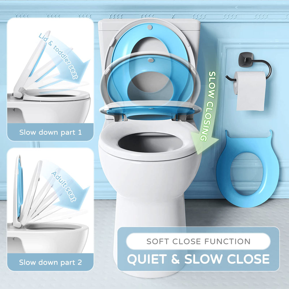 YASFEL soft-close round seat with quiet operation and finger-safe design