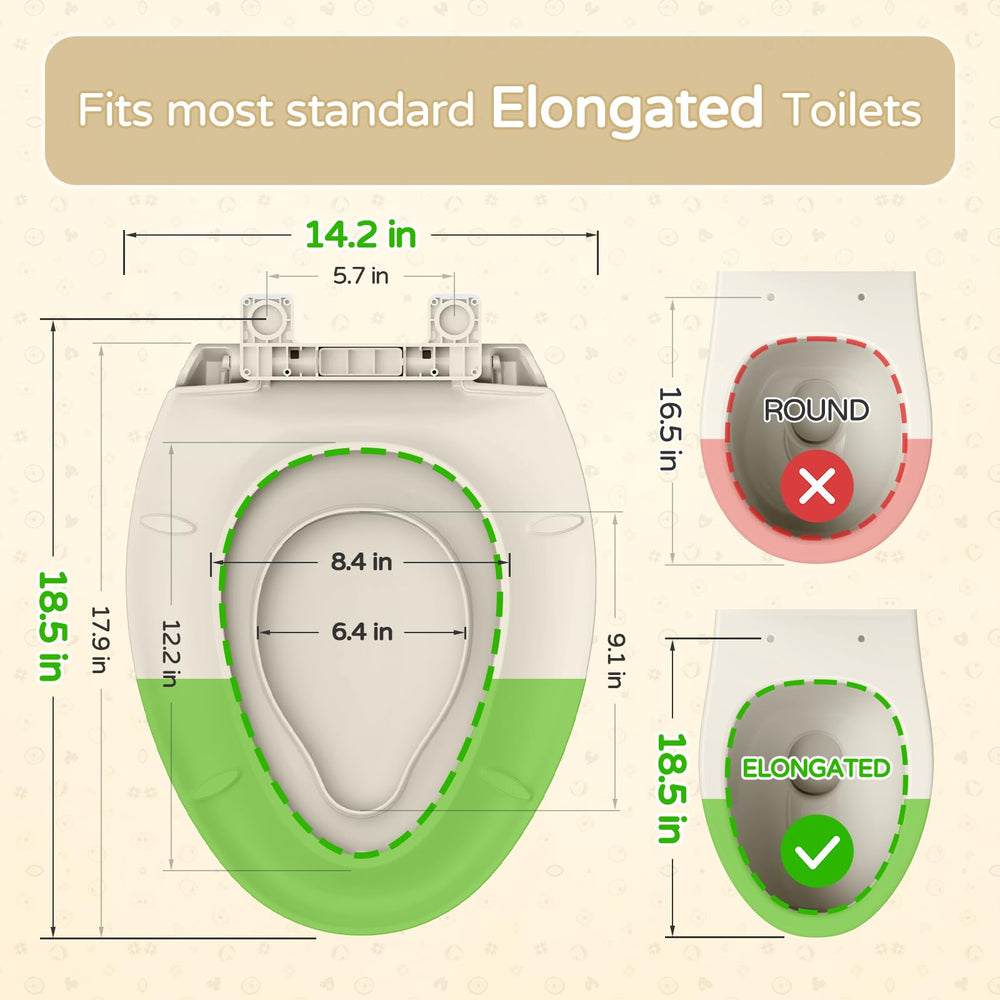YASFEL toilet seat magnet demonstrates built-in child seat for independence