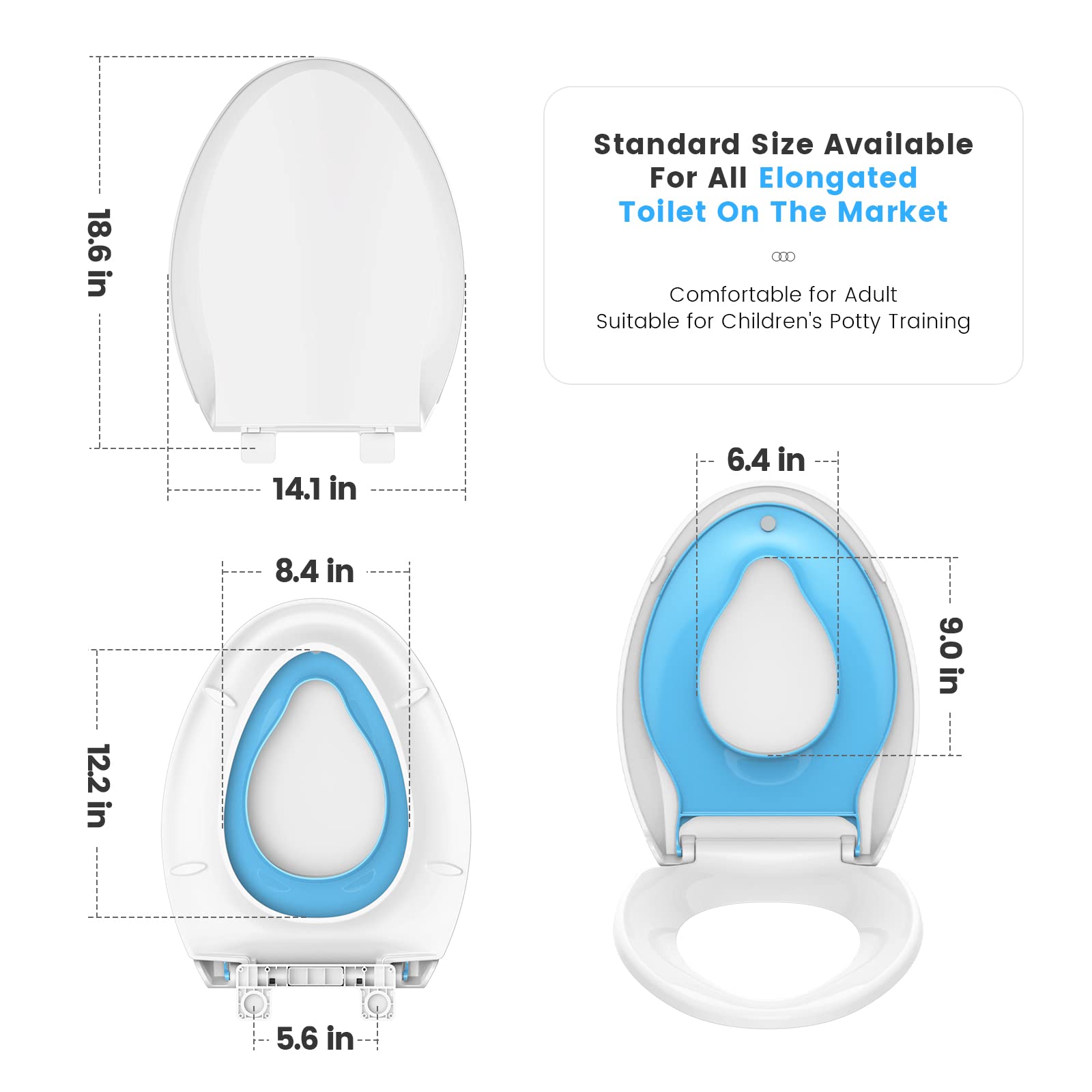YASFEL blue training seat helps kids enjoy potty sessions with color-coded comfort.