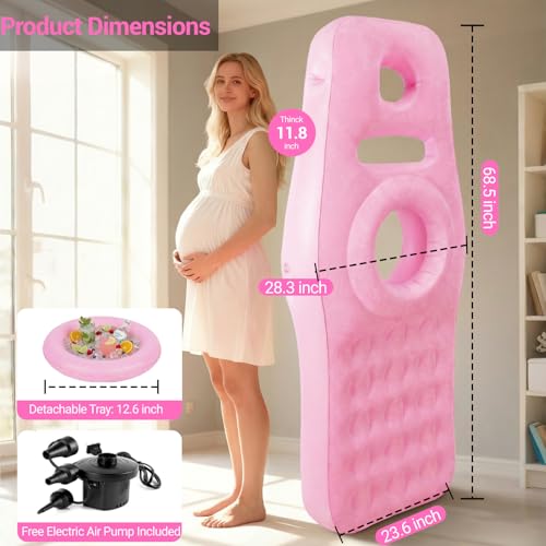 YATAOQINGJIE inflatable pregnancy pillow head hole supports breathing and neck comfort.