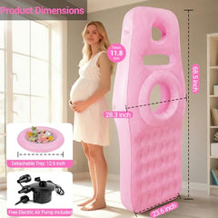 YATAOQINGJIE inflatable pregnancy pillow head hole supports breathing and neck comfort.