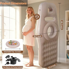 YATAOQINGJIE inflatable pregnancy pillow head-hole supports easier breathing and neck comfort.