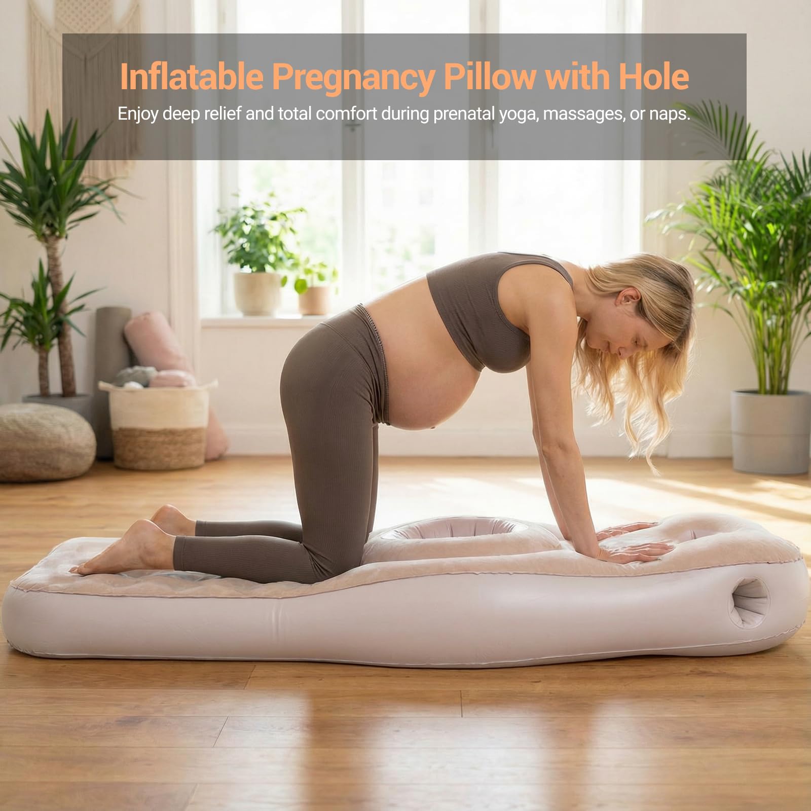 YATAOQINGJIE portable setup pillow enables quick inflation with included pump.