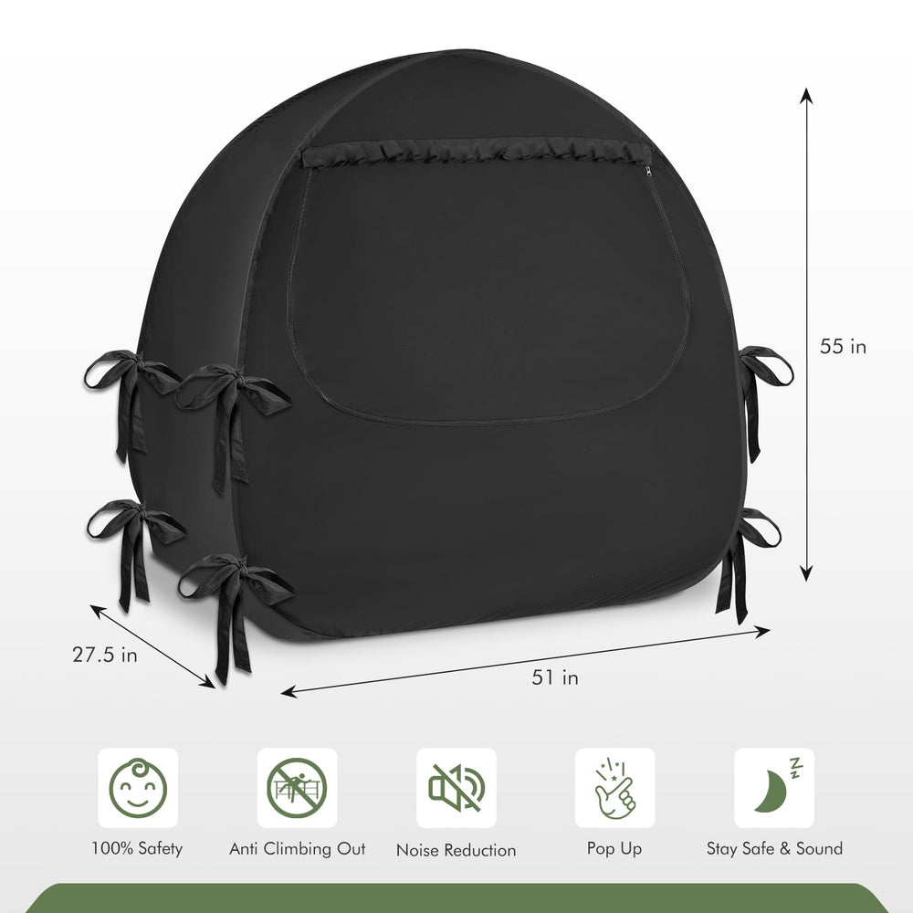 YAVIL travel-friendly-folding-crib-tent demonstrates quick setup and compact packing.