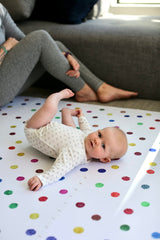 YAY! MATS 6x4 ft play mat layout shows expanded, easy-to-clean play area.