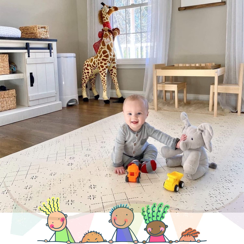 Yay! Mats expandable 6x4 play mat with edge tiles for seamless growth.