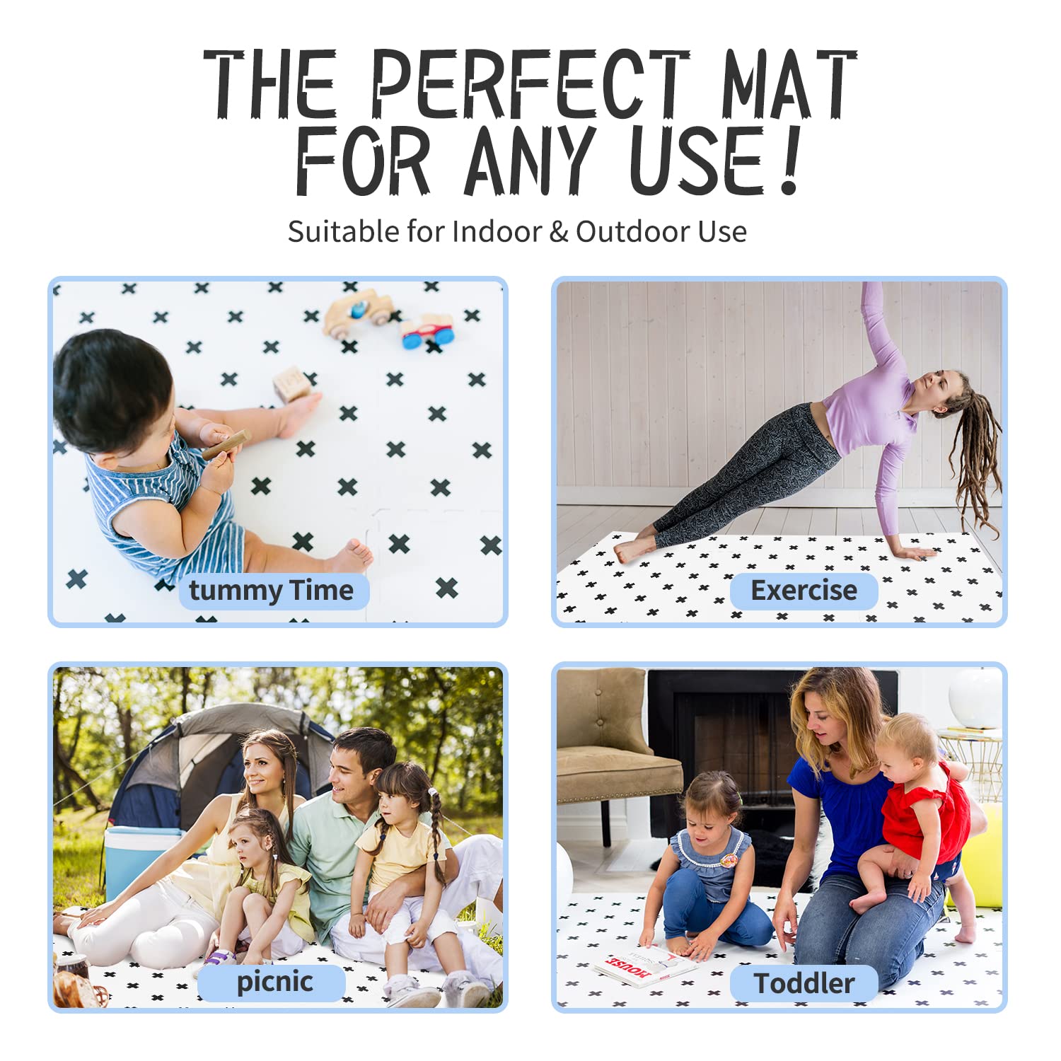 YAY! MATS hypoallergenic foam close-up highlights soft, baby-friendly cushioning.