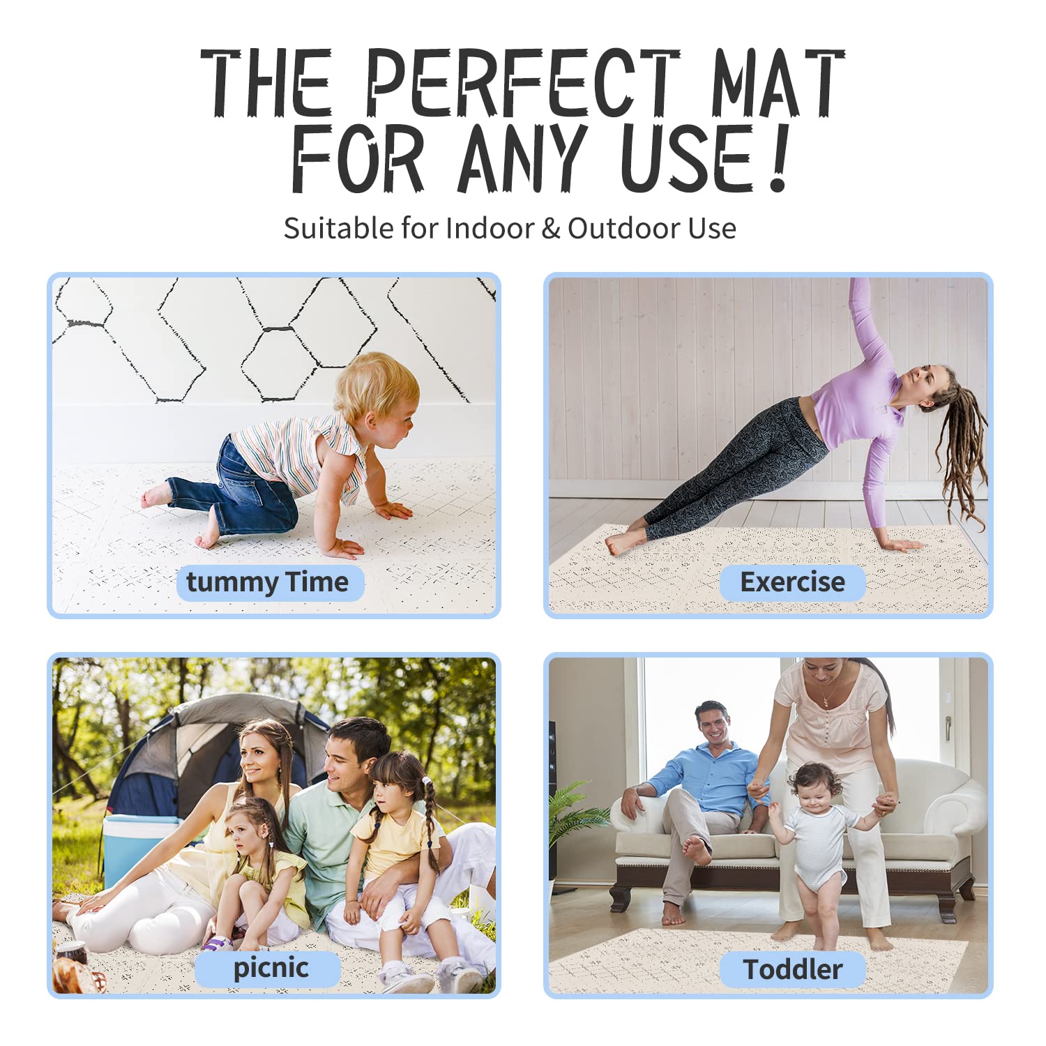Yay! Mats non-toxic EVA foam surface great for infants and toddlers.