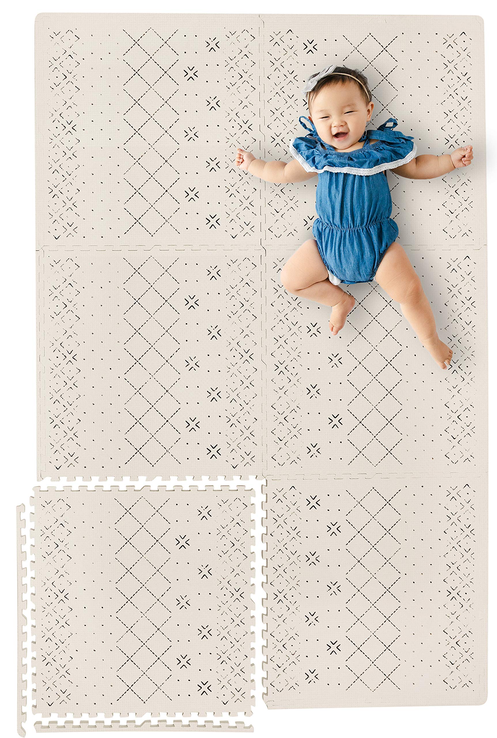 Yay! Mats stylish extra-large play mat tiles assembled create a safe, spacious play area.