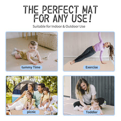 YAY! MATS waterproof surface demonstrates easy wipe-clean maintenance after spills.