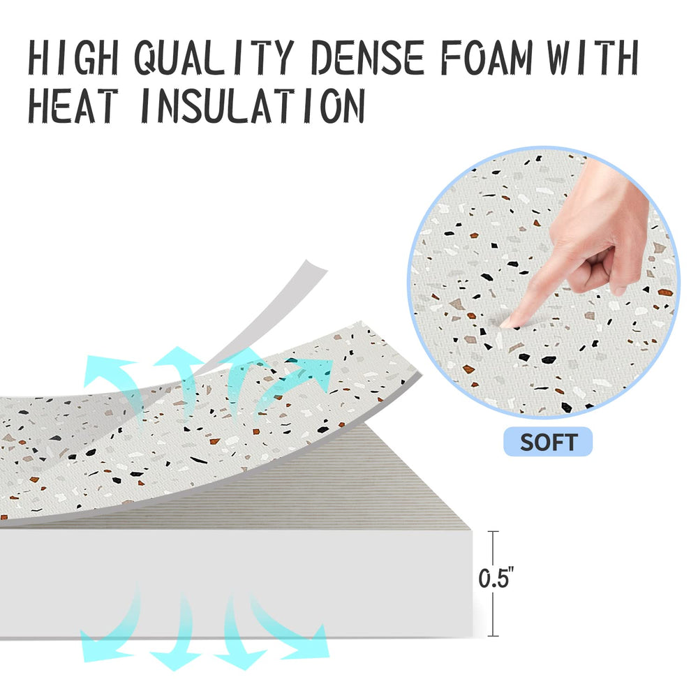 Yay! Mats waterproof-easy-clean demonstrates quick wipe-down after spills for busy parents.