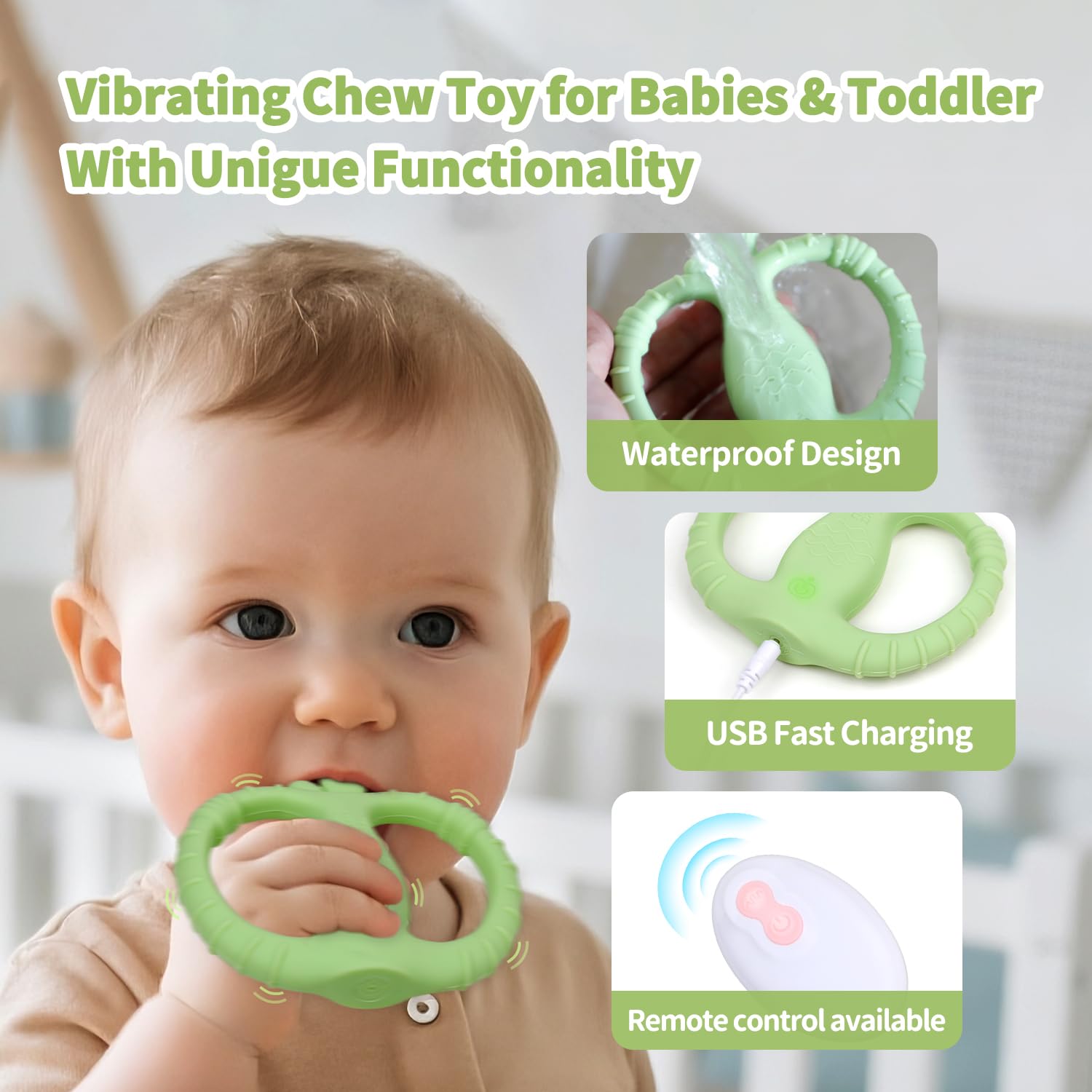 Yayajiao food-grade-silicone-teether shows safe materials for teething and sensory play benefits.