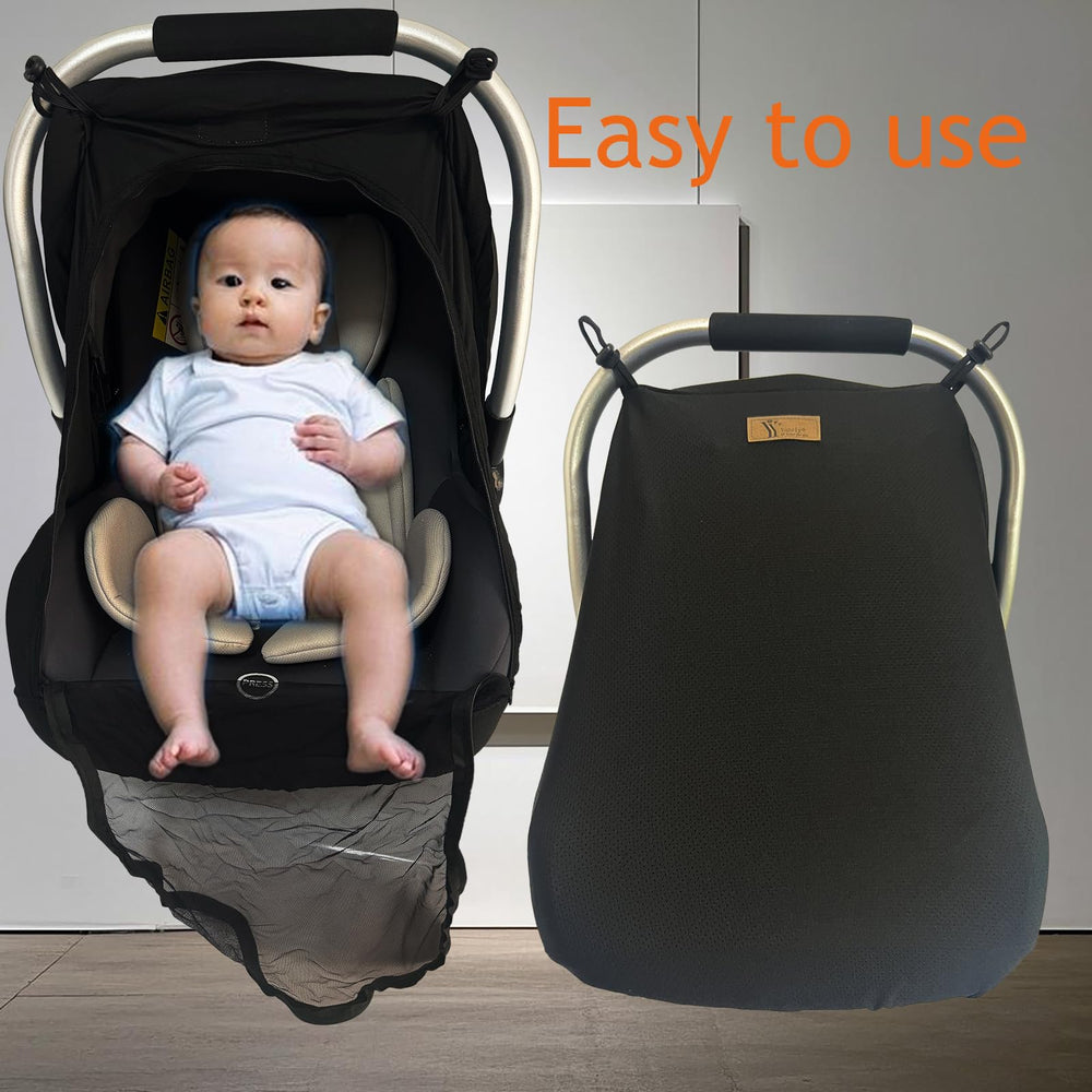 Yazely privacy shade canopy keeps baby calm and shaded during travel