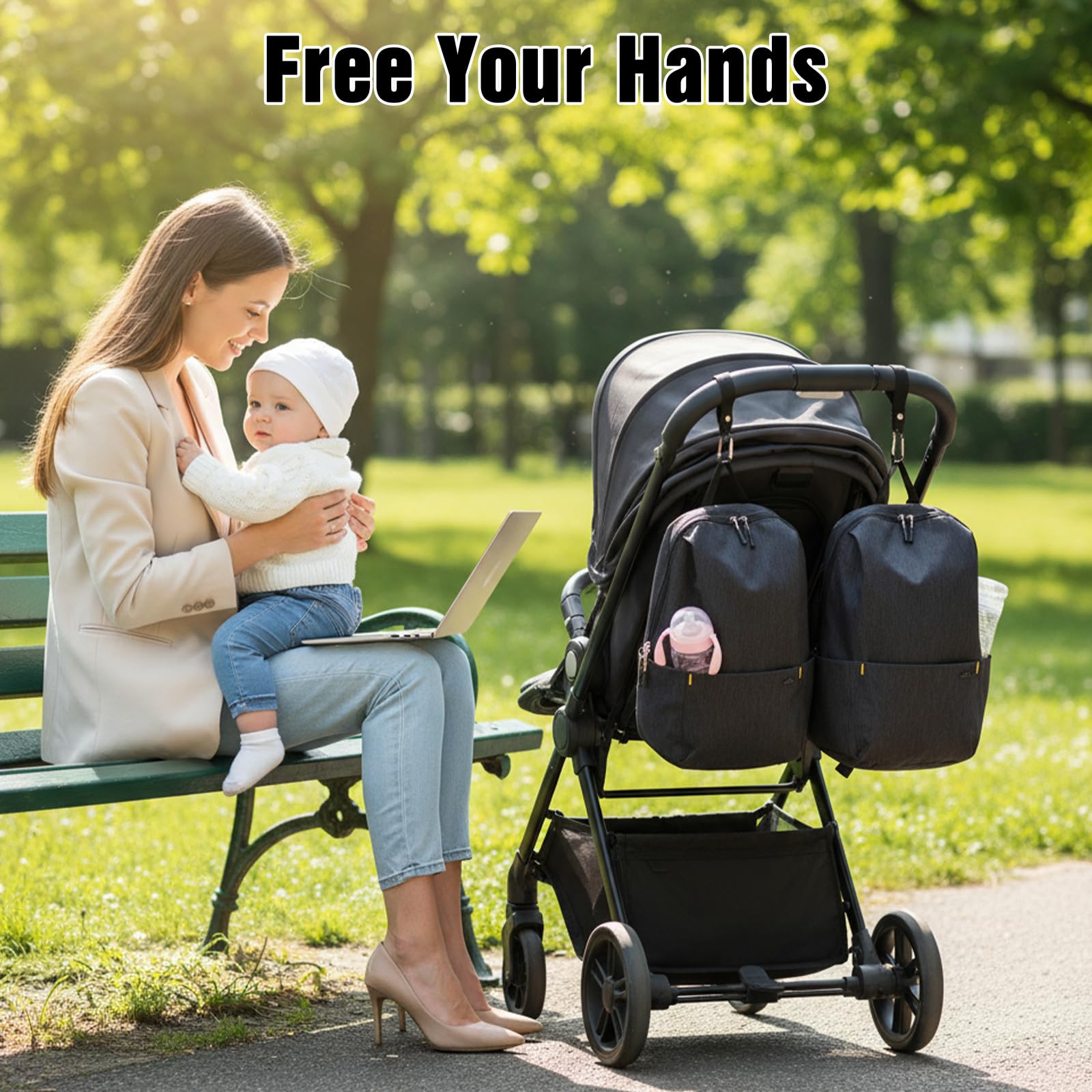 YBEATY carabiner-strap for multipurpose organizing on the go.