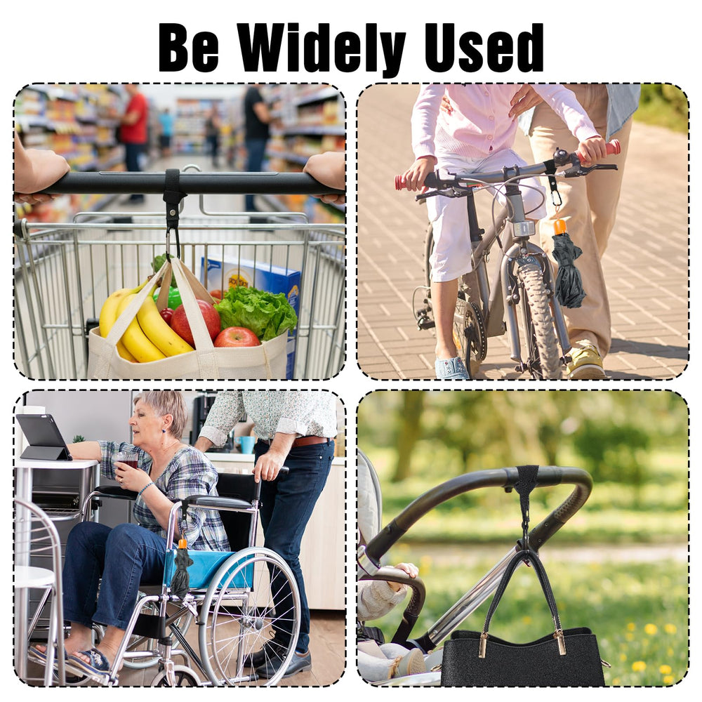 YBEATY stroller and wheelchair-friendly hook for secure bag carrying.
