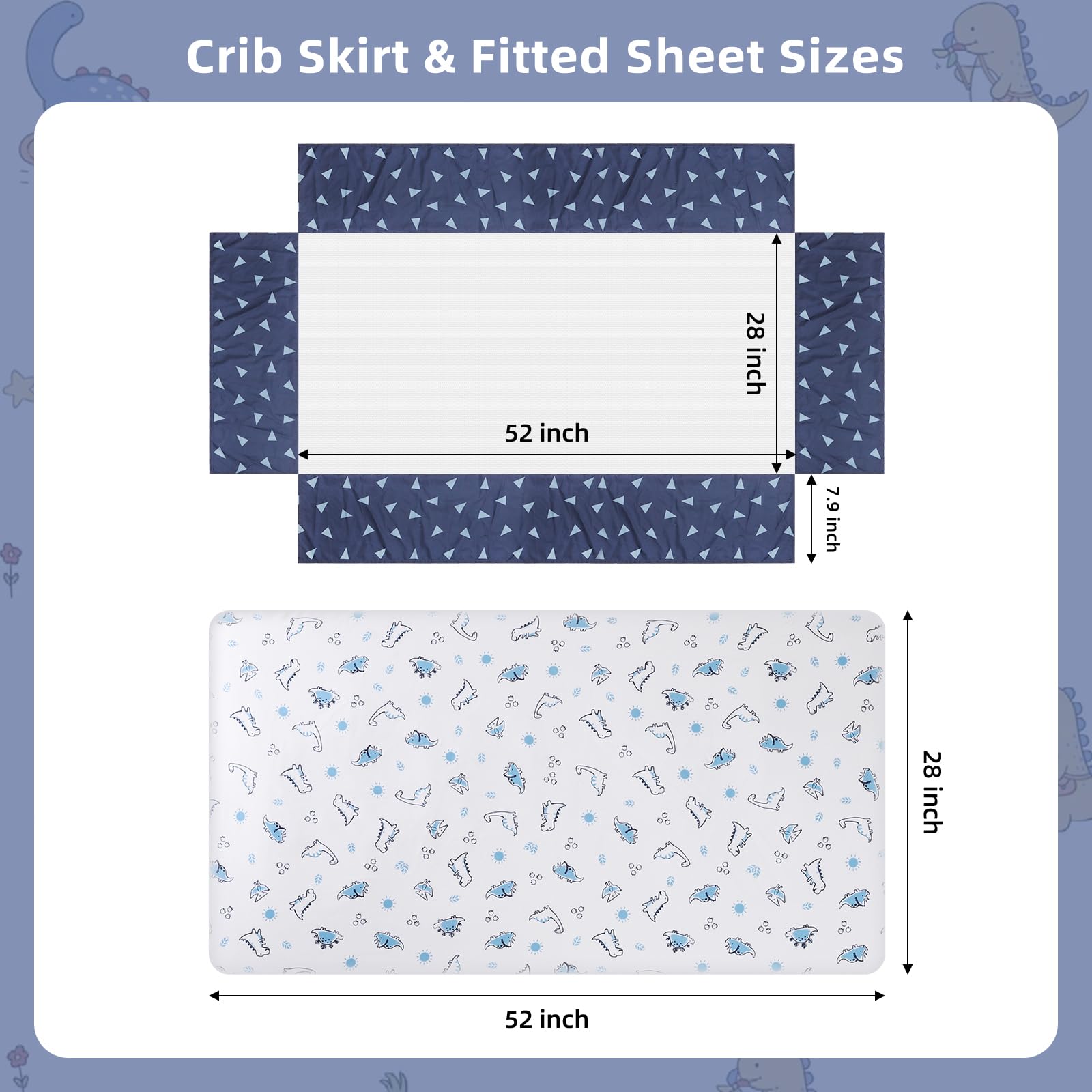 YCDTMY dust ruffle bed skirt adds finished nursery look