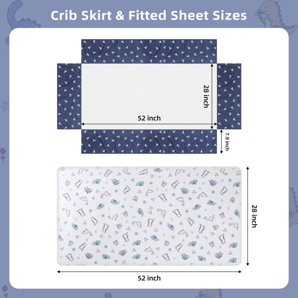 YCDTMY dust ruffle bed skirt adds finished nursery look