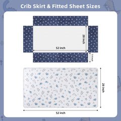 YCDTMY dust ruffle bed skirt adds finished nursery look