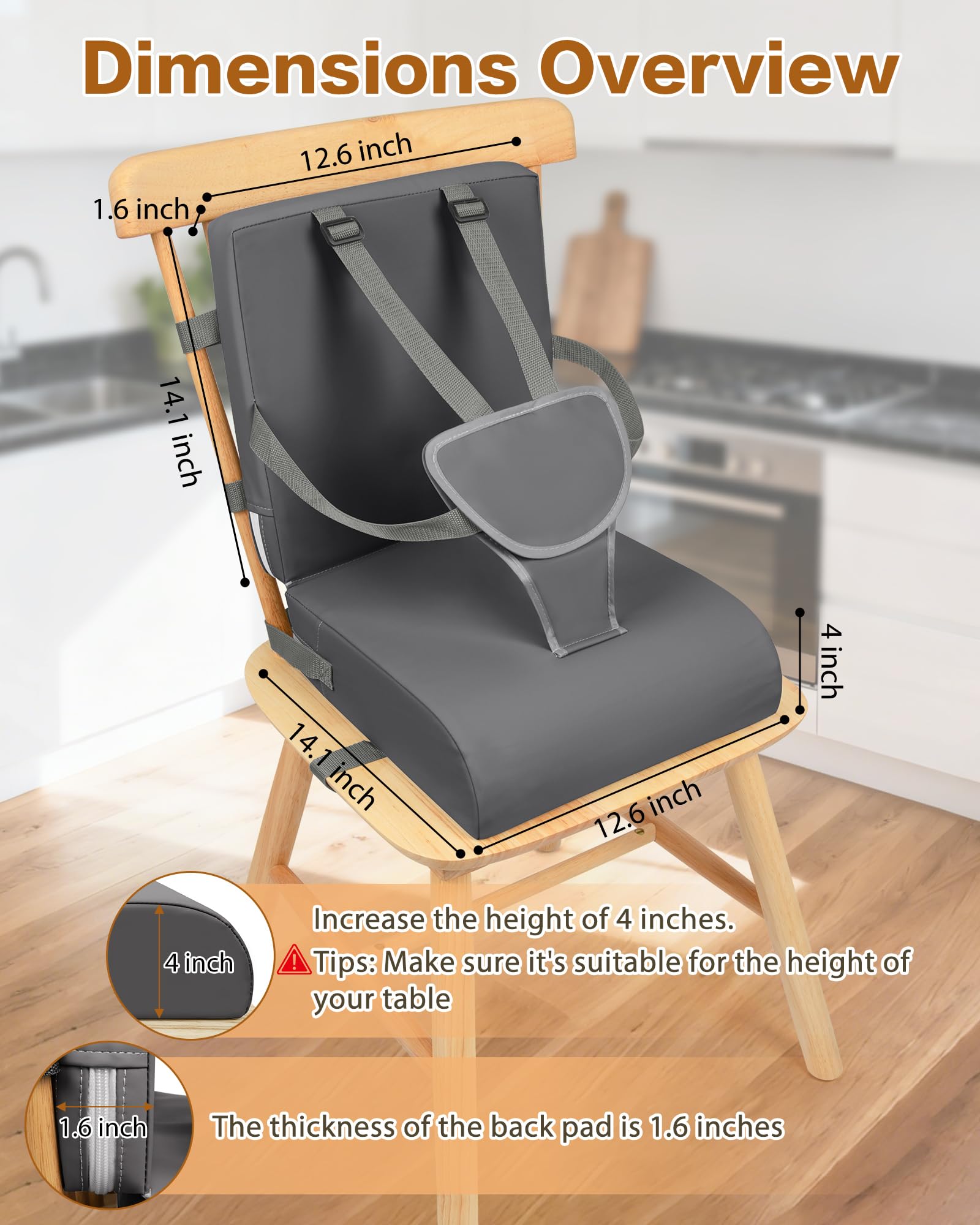 YCDTMY booster seat assembly enables quick setup for on-the-go meals.