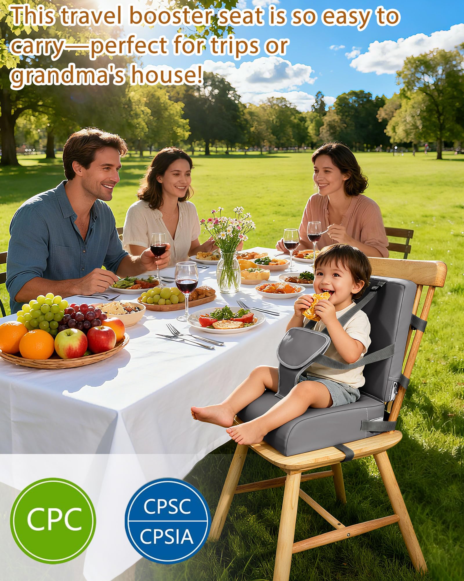 YCDTMY booster seat cleaning waterproof surface cleans easily after meals.