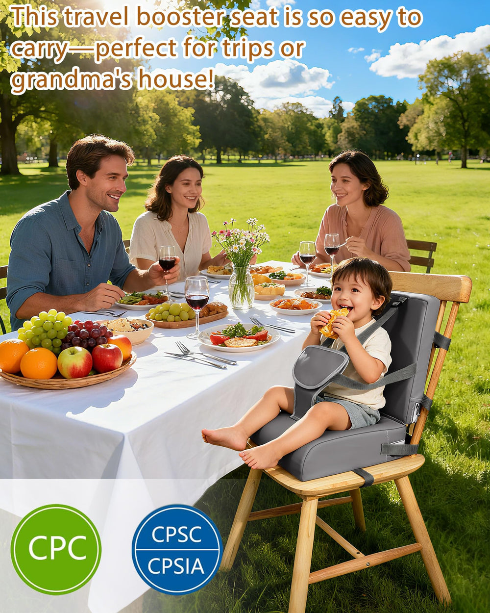 YCDTMY booster seat cleaning waterproof surface cleans easily after meals.