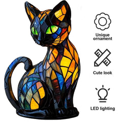 Yckeogln Retro Cat Lamp serves as a gentle night light for kids.
