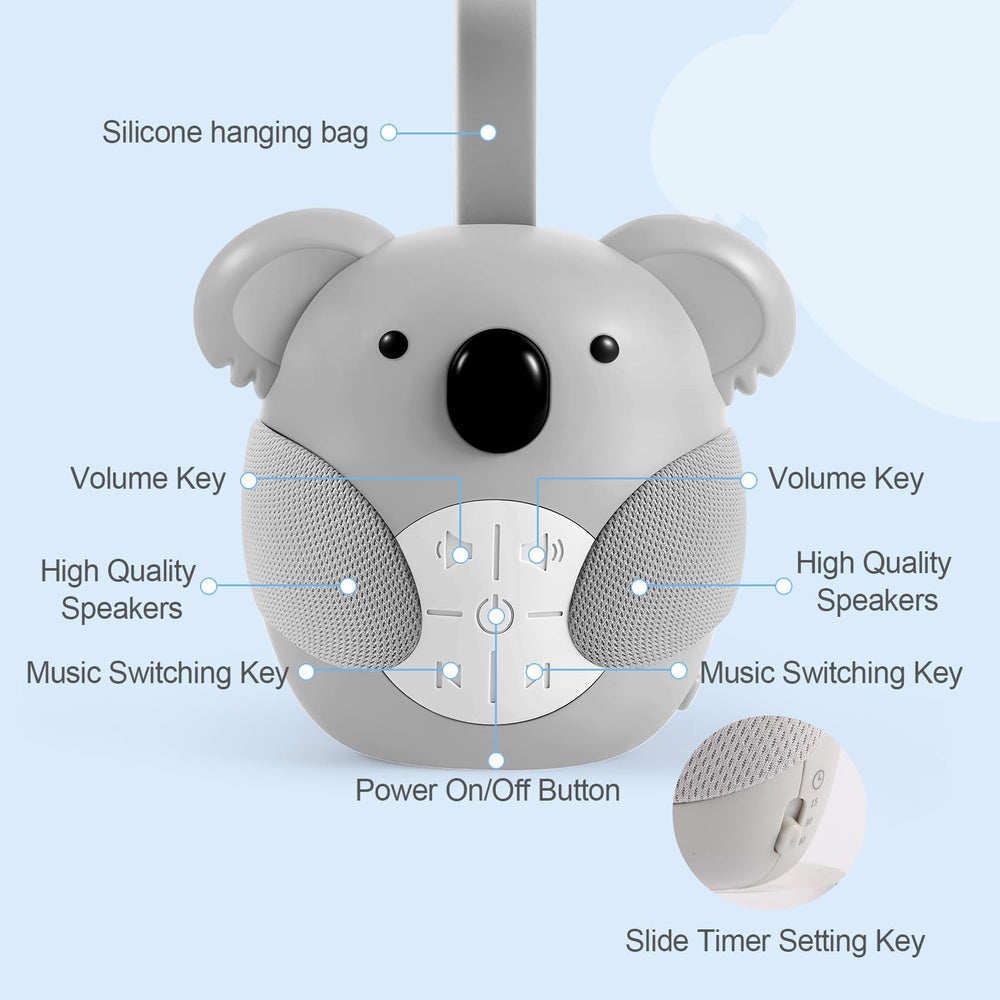 YCSXhandpick portable baby sound machine hanging hook enables stroller attachment for travel