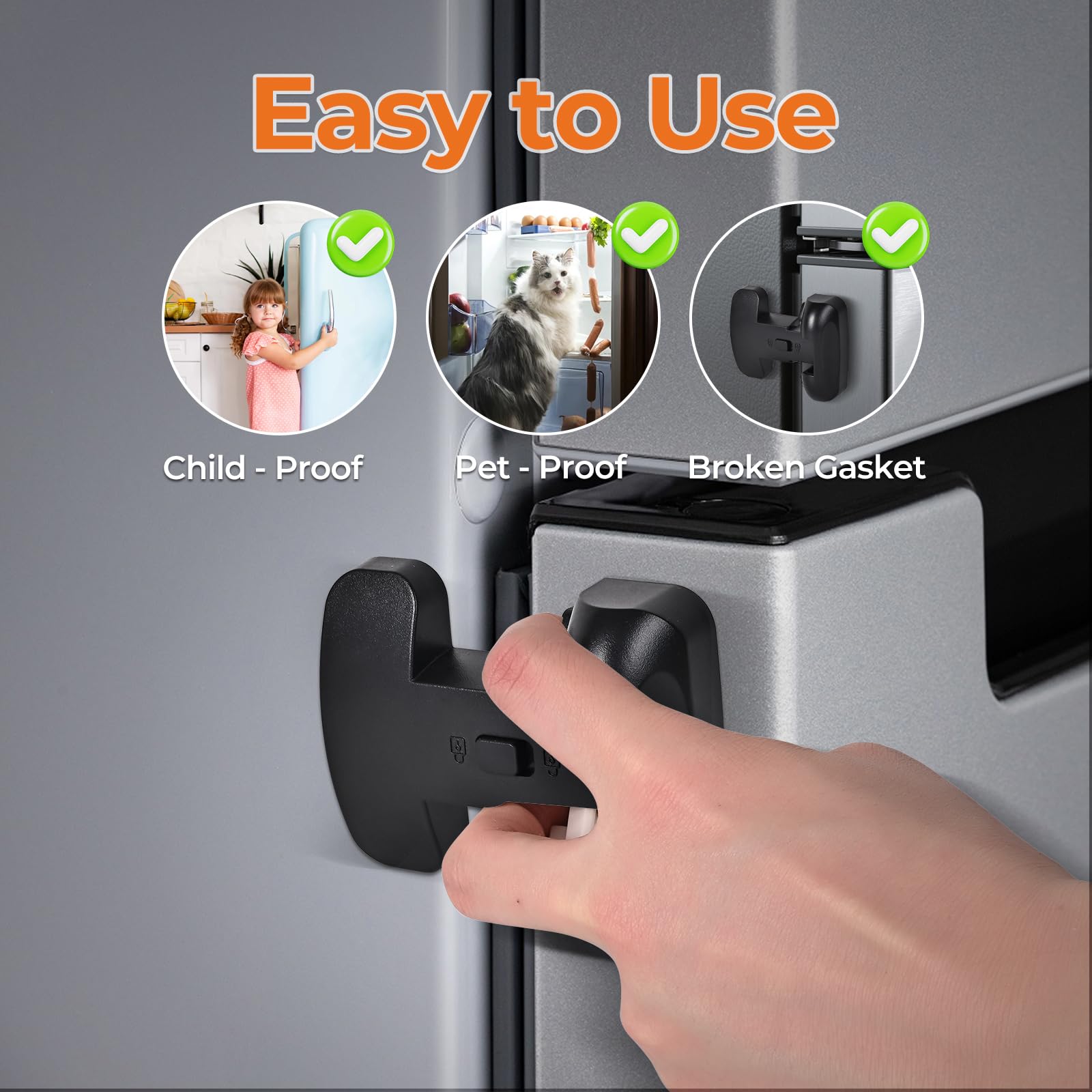 YCT refrigerator lock with strong adhesive for residue-free installation