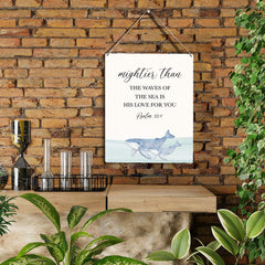 YCYD bible verse wall art psalm 93:4 wood sign—soothing focal point.