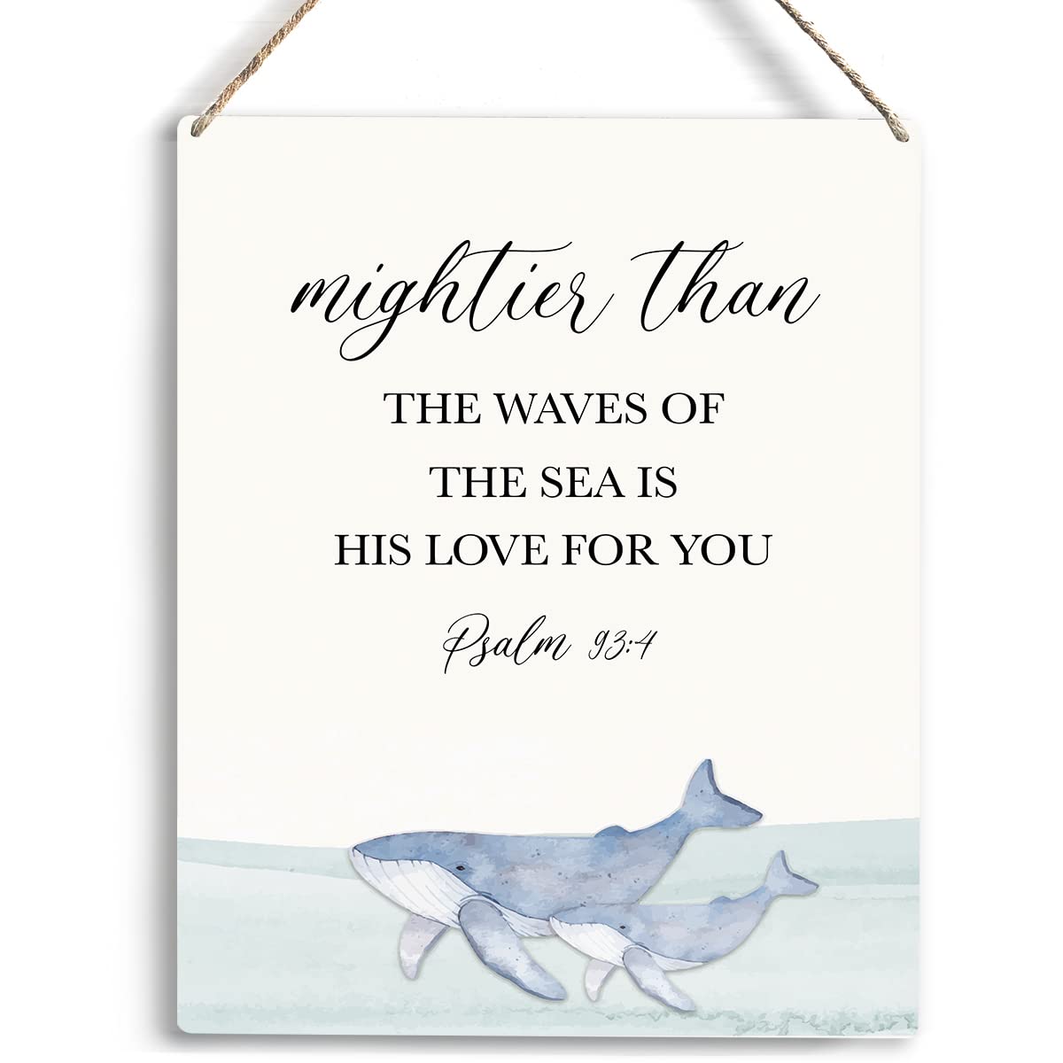 YCYD inspirational nautical ocean whale decor 8x10 sign—nursery ambiance and positive vibes.