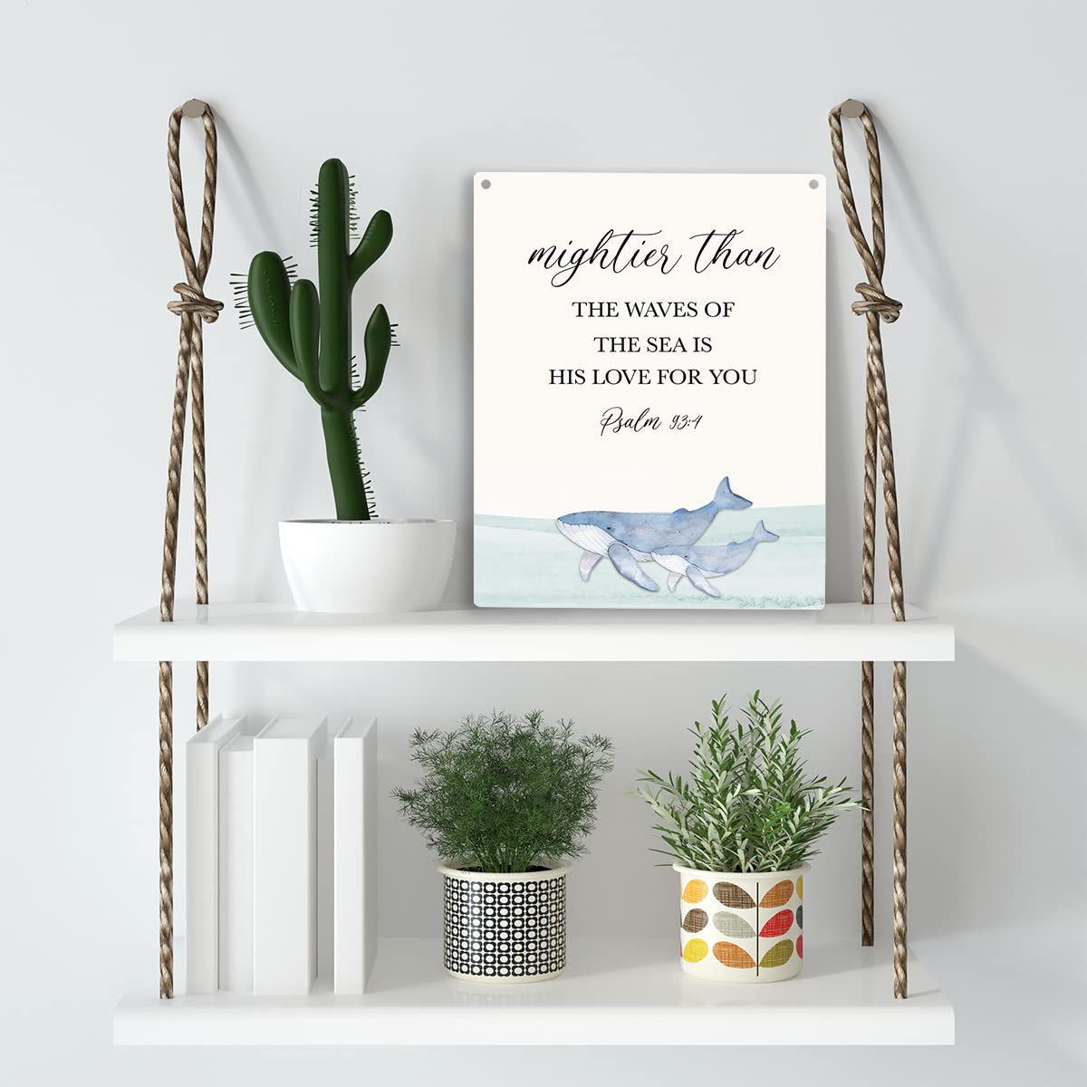 YCYD nursery decor wood sign ocean whale—durable and easy to place.