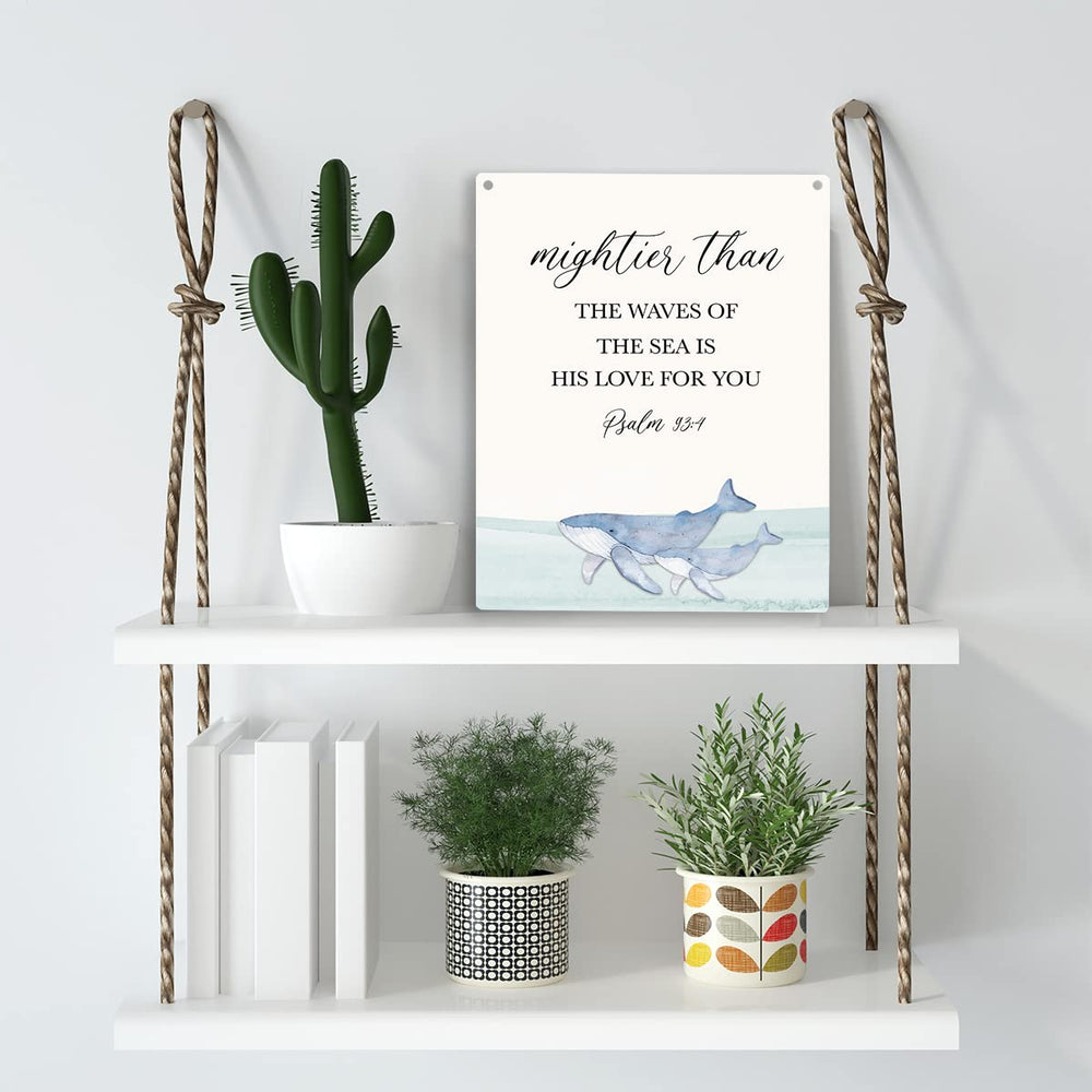 YCYD nursery decor wood sign ocean whale—durable and easy to place.